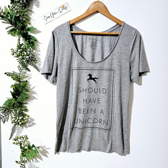 "Should Have Been‎ A Unicorn" Graphic Tee By Fifth Sun Size L ~SS47.4 - Picture 1 of 5